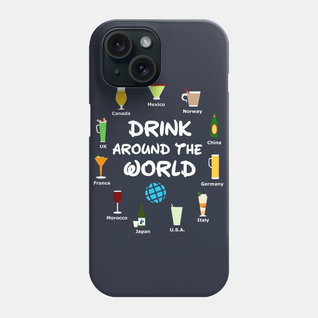 EPCOT Drink Around The World Phone Case by ThisIsFloriduhMan