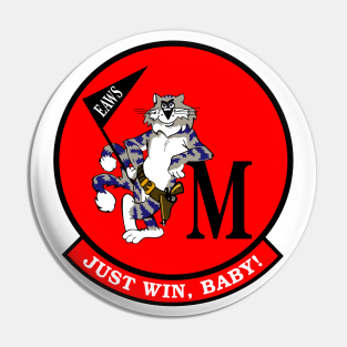 F-14 Tomcat - Just Win, Baby - Red - Clean Style Pin