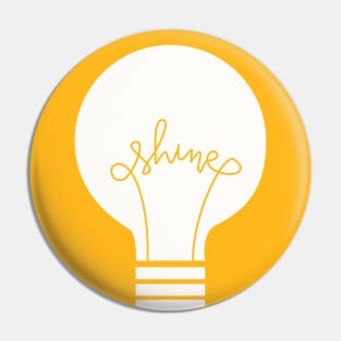 SHINE Lightbulb White Pin