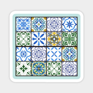 Colorful Portuguese Tiles Magnet