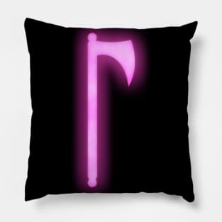 Spiritual Weapon (Pink Battleaxe) Pillow