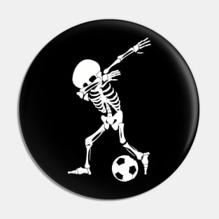 Dabbing Skeleton Soccer Shirt - Funny Halloween Dab Pin