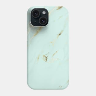 Green and gold marble background Phone Case