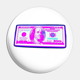 Cash Money Pink Hundred Dollar Bill Pin