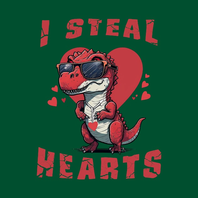 I Steal Hearts Dinosaur by Gtrx20