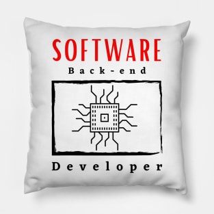 Software Back-End Developer motivational design Pillow