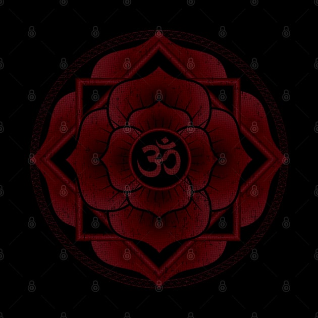 Aum Namaste Lotus Mandala by Jitterfly