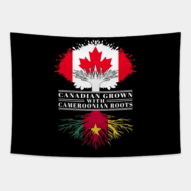 Canadian Grown With Cameroonian Roots canada Cameroon Flag Tree Tapestry by BramCrye