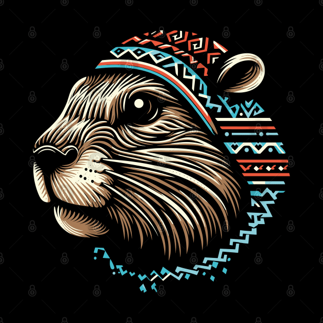 Design head beaver tribal style by Casually Fashion Store