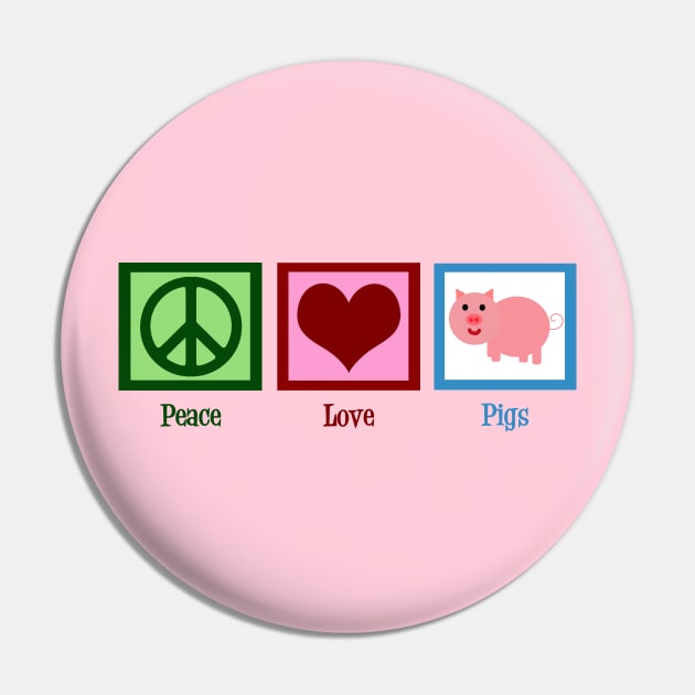 Peace Love Pigs Pin by epiclovedesigns