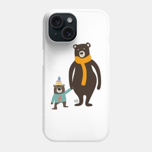 Christmas Mama Bear and Cub / Mamabär und Kind Phone Case