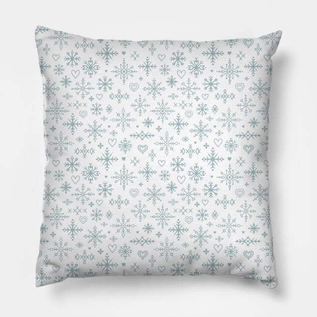 Scandinavian snowflakes Pillow by LaPetiteBelette