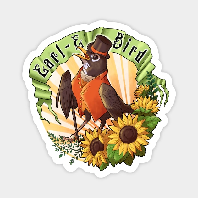 Earl E. Bird Magnet by dragonrise_studio