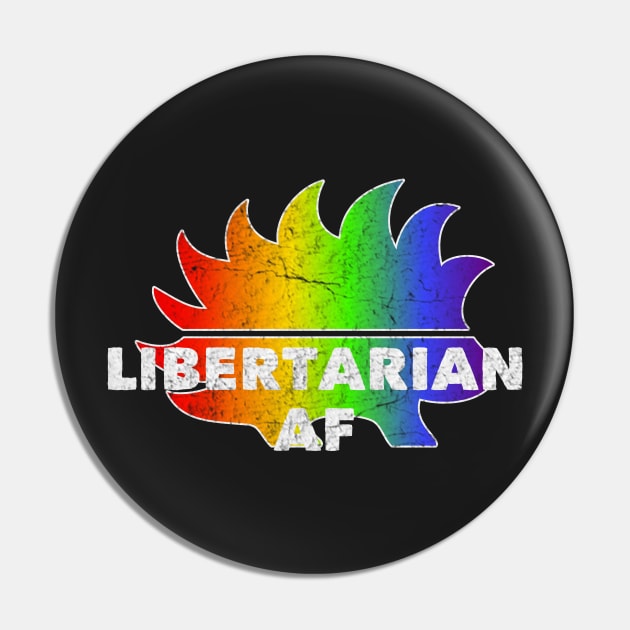 Libertarian AF Distressed Gay Pride LGBT Vote 2020 President Pin by markz66