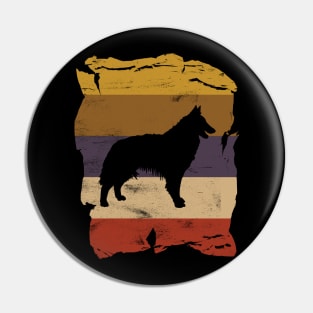 Belgian Tervuren Distressed Vintage Retro Silhouette Pin