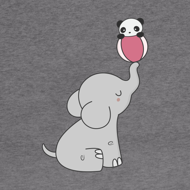 Kawaii Cute Elephant And Panda Elephants Hoodie Teepublic