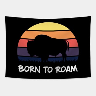 Born To Roam - Bison Day Tapestry