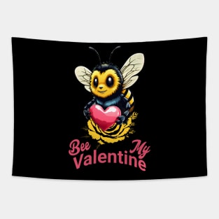 "Bee My Valentine" Buzzing Love T-Shirt 🐝💖 Tapestry