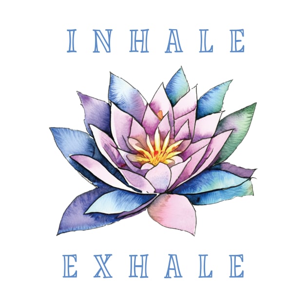 Lotus Flower Inhale Exhale by TomiTee