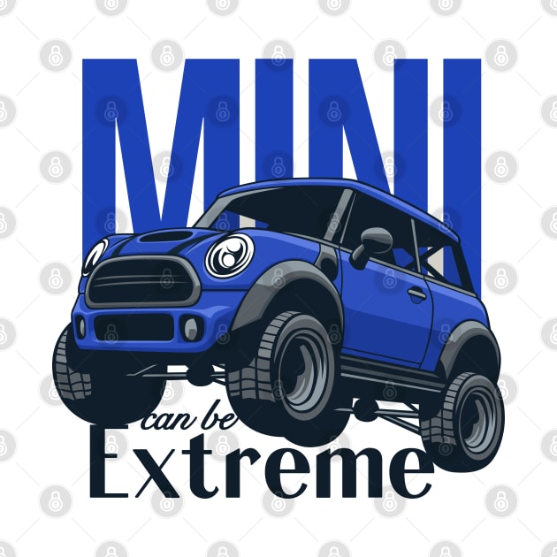 Car mini retro offroad extreme blue by creative.z