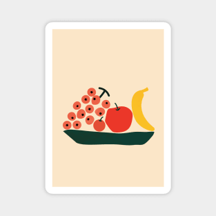 Food Decor, Fruit Print, Abstract, Modern, Minimalist Magnet