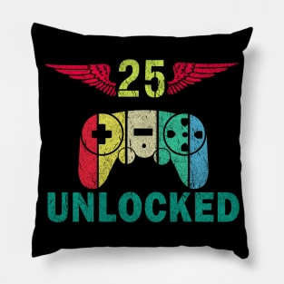 Level 25 Unlocked Awesome Since 1995 - Gamers lovers Pillow