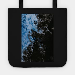 Black White And Blue Elegant Marble Stone Pattern Tote