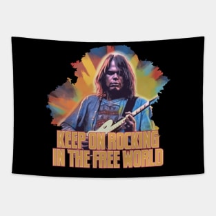 KEEP ON ROCKING IN THE FREE WORLD Tapestry