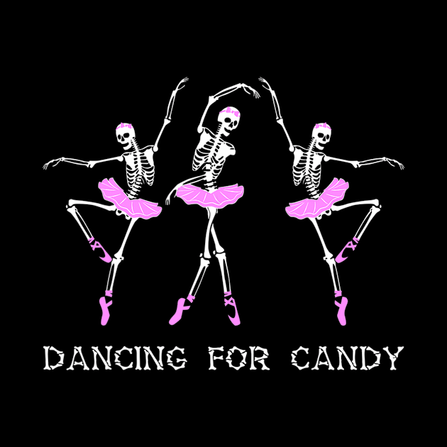 Ballet Dancing Skeleton Funny Halloween Costume Gift by klausgaiser