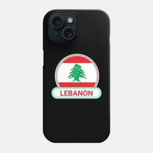 Lebanon Country Badge - Lebanon Flag Phone Case