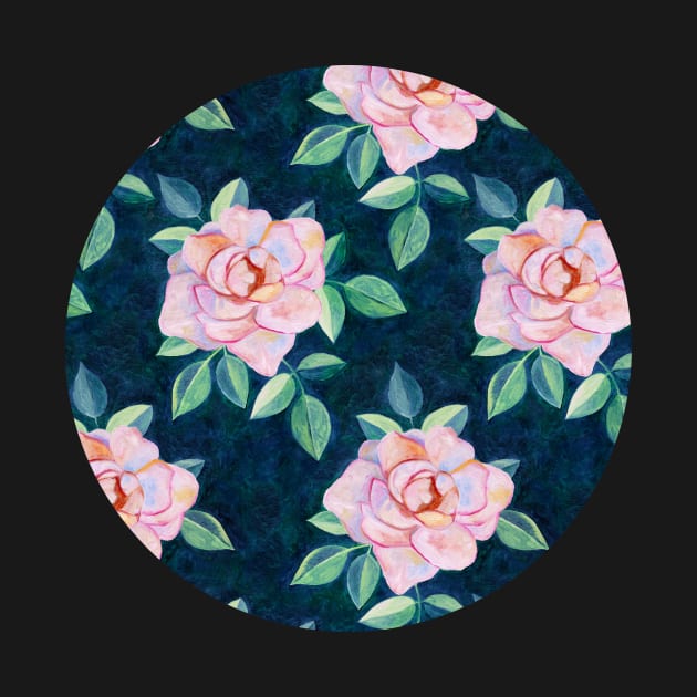 Simple Pink Rose Oil Painting Pattern by micklyn