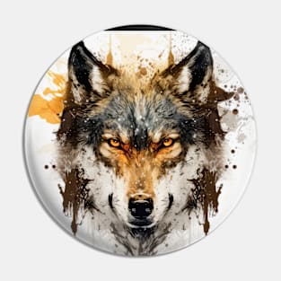 Wolf Portrait Animal Painting Wildlife Outdoors Adventure Pin