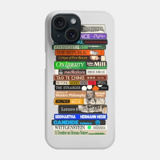 Classic Philosophy Books Stack Phone Case