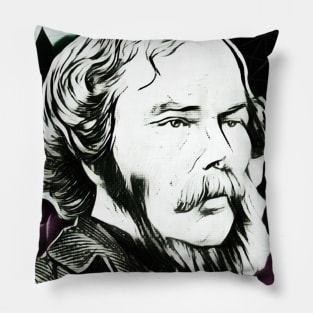 George Henry Lewes Black And White Portrait | George Henry Lewes Artwork 3 Pillow