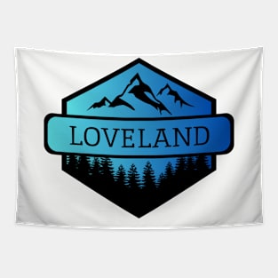 Loveland Colorado Mountains and Trees Tapestry