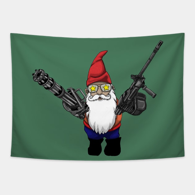 Gnome guns Tapestry by Astrablink7