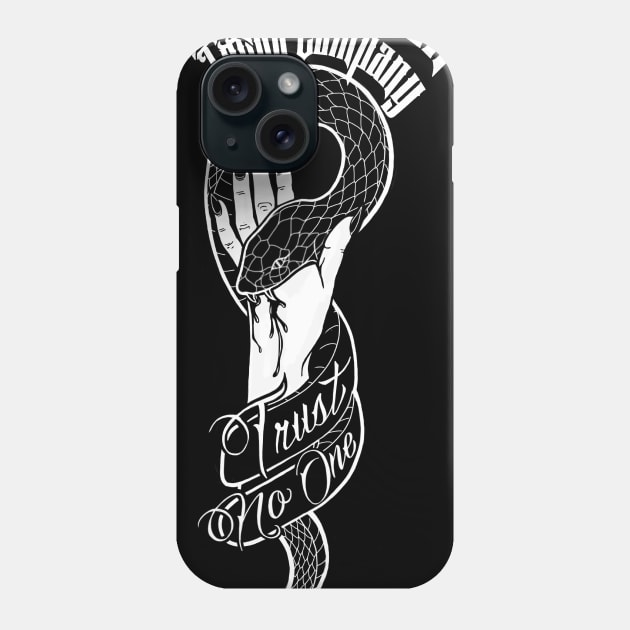 Paper Moon Tattoo Co - Trust No One Phone Case by PaperMoonTattooCo