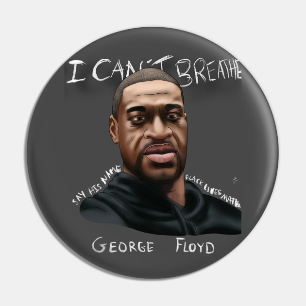 In Loving Memory of George Floyd Pin by Danispolez_illustrations