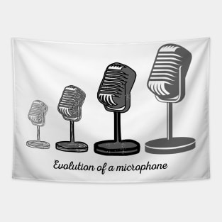 hand drawn microphone evolution Tapestry