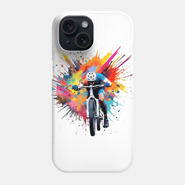 Mountain Bike Sport Game Champion Competition Abstract Phone Case by Cubebox