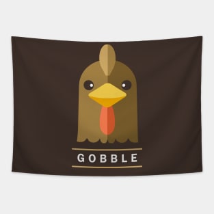 Minimalist Thanksgiving Turkey Face Tapestry