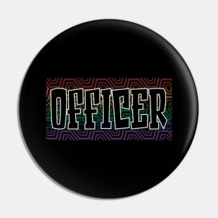 LGBTQ PATTERN USA OFFICER Pin