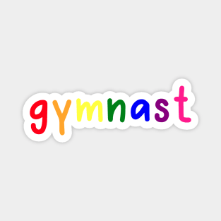 gymnast (rainbow lower case) Magnet