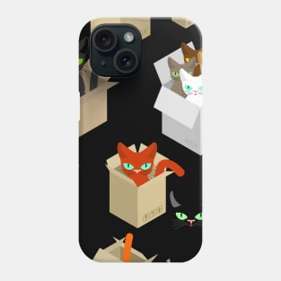 Cats in boxes Phone Case