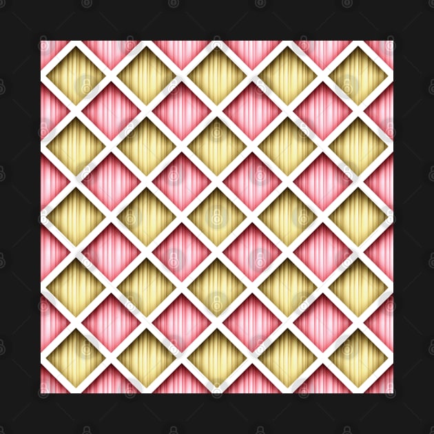 Geometric Pattern, Rhombic Harlequin Motif by lissantee