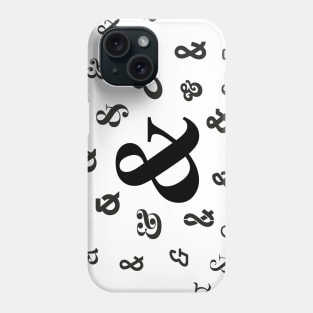 So Many Ampersands - black font Phone Case