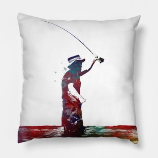 Fishing sport art #fishing Pillow