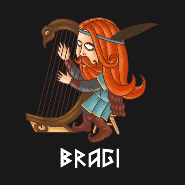 Bragi - God of Poetry and Music - Norse Mythology by Holymayo Tee