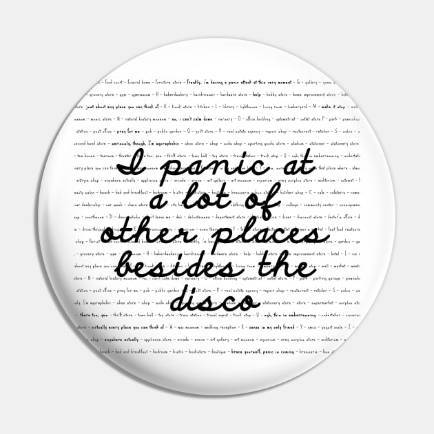 I panic at a lot of places besides the disco Pin by alwaysagilmore