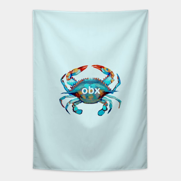 OBX Blue Crab Tapestry by Trent Tides